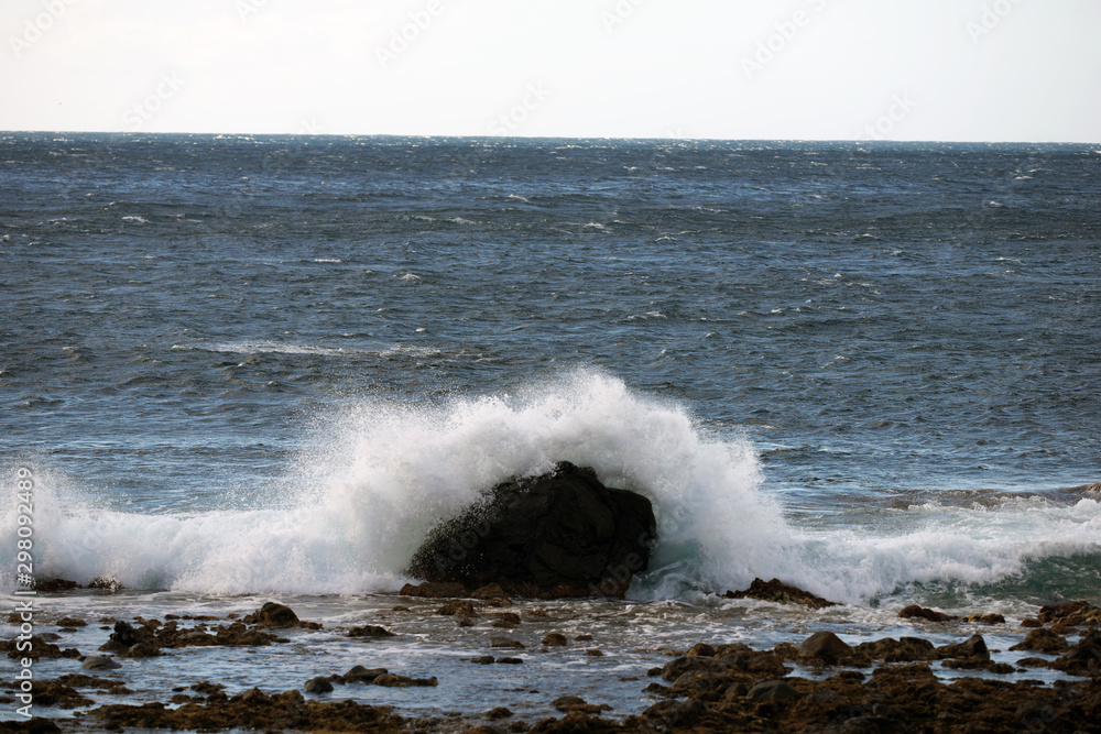 waves, spain, lagomera
