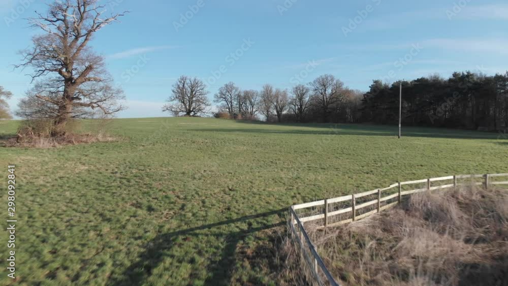 English Countryside, Village, City Skyline, Park At Start Of Spring Aerial 4K English Countryside, Village, City Skyline, Park At Start Of Spring Aerial 4K