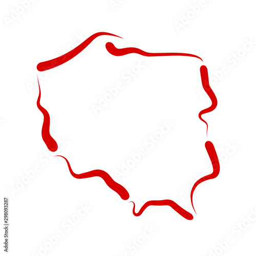Mapa Polski - kontury