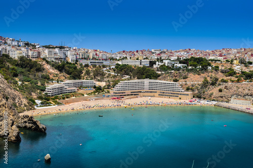 Panoramic View OF Quemado Beach, Hoceima City, Morocco