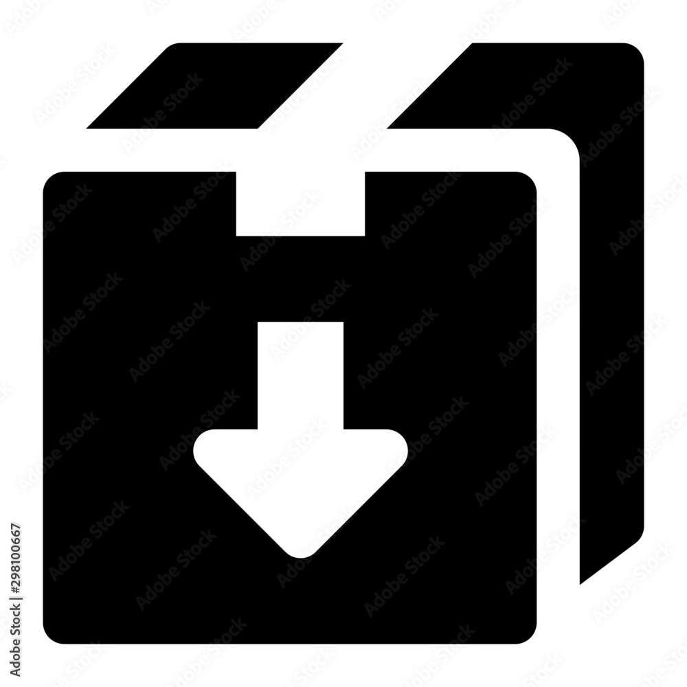 Box Delivery Glyph Icon Vector