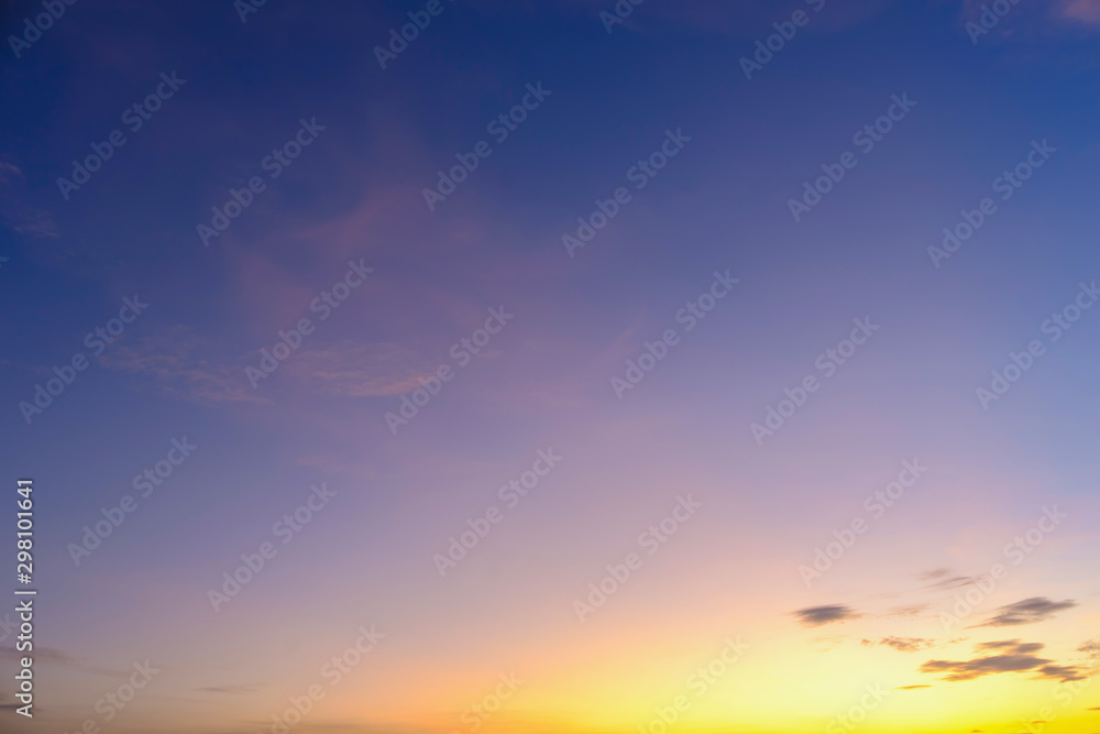 Sunset sky landscape blue horizon abstract nature beautiful Cloudscape outdoor