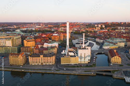 Aerial view of Gothenburg  Sweden
