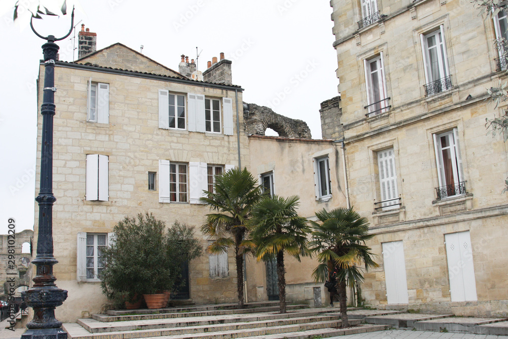 Place du palais Gallien in Bordeaux unesco city