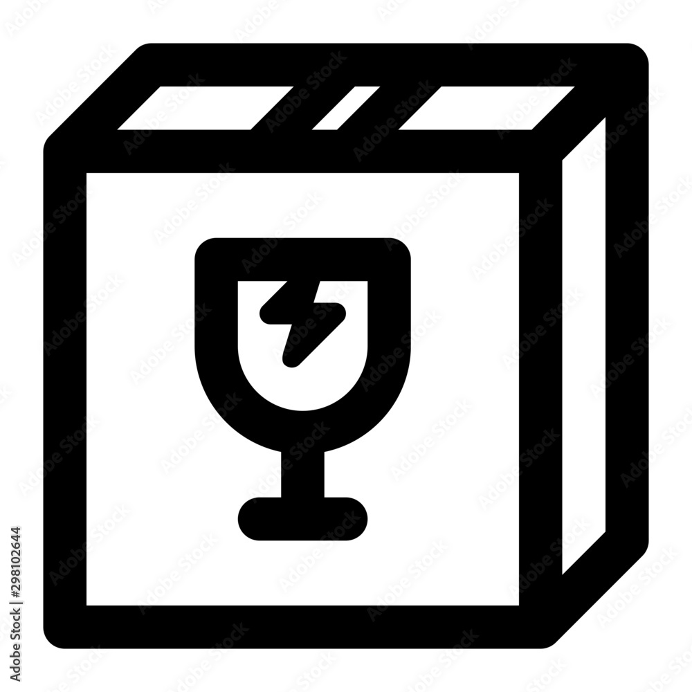 Glass Box Package Line Icon Vector Glass Box Package Line Icon Vector