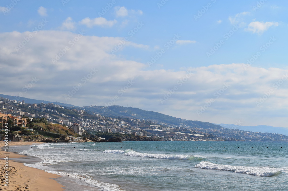 View of Byblos and the Mediterranean sea, Lebanon View of Byblos and the Mediterranean sea, Lebanon