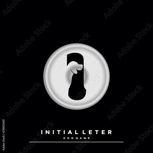 Emblem Initial Letter L Name Dog Logo For Dog Tag Liontin.