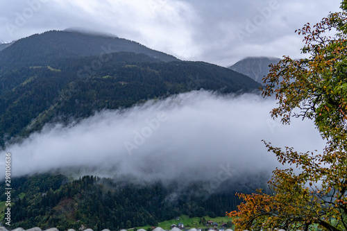 Nebel Regen Berge Montafon