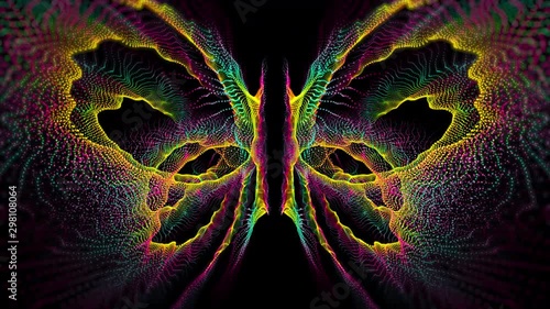 Seamless abstract colourful form like a butterfly.