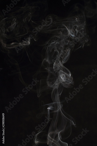 Fototapeta Naklejka Na Ścianę i Meble -  Abstract white smoke texture on black background