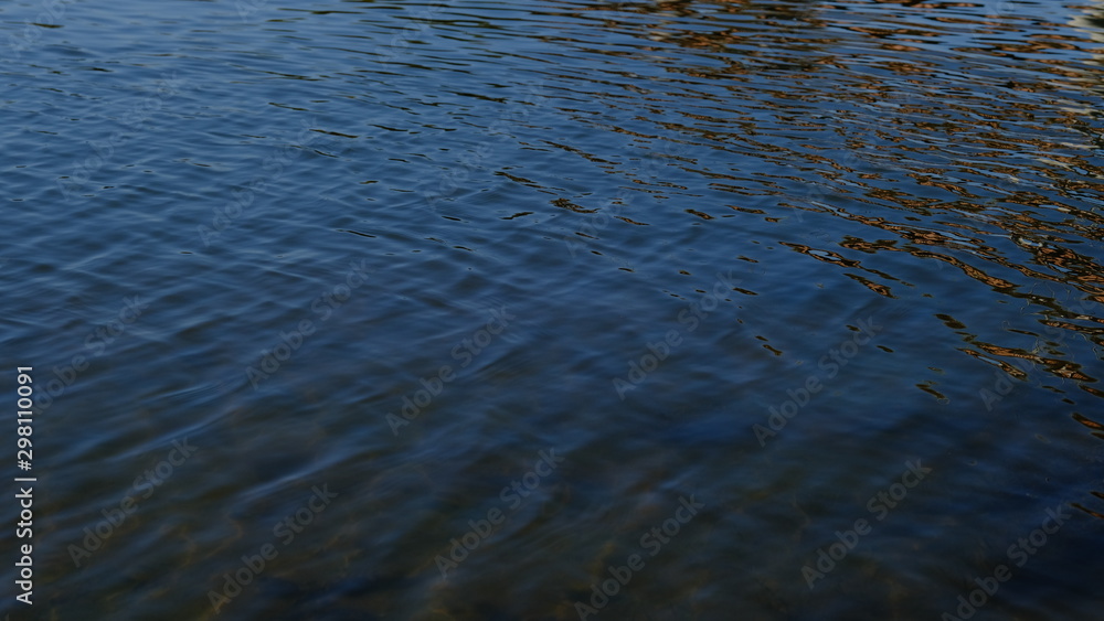  Water surface. Reflection in water. Background for design. River