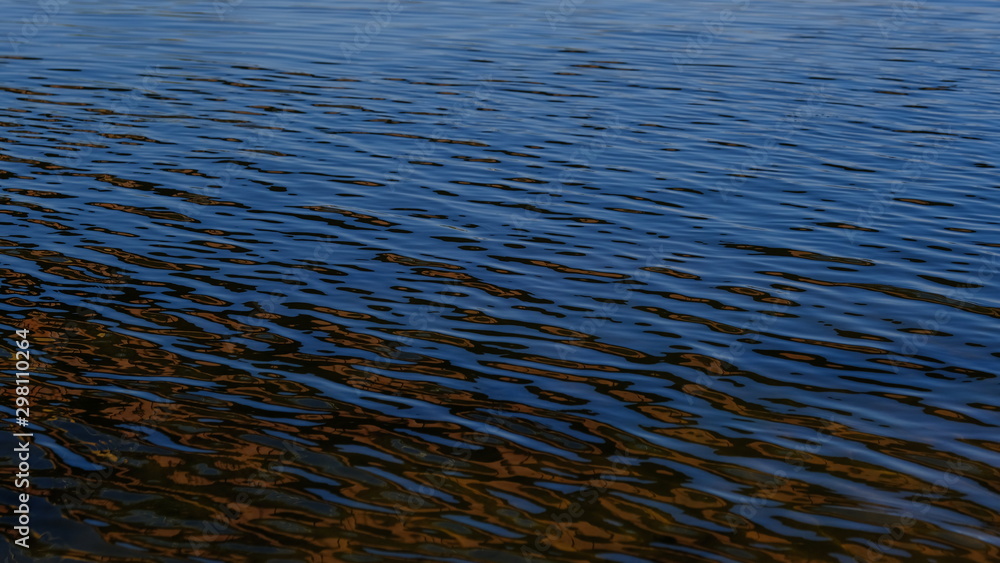 Water surface. Reflection in water. Background for design. River Water surface. Reflection in water. Background for design. River