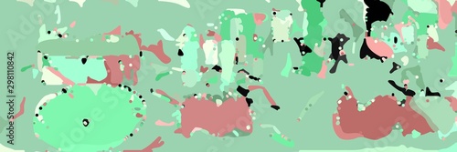 abstract modern art background with shapes and ash gray  very dark green and baby pink colors