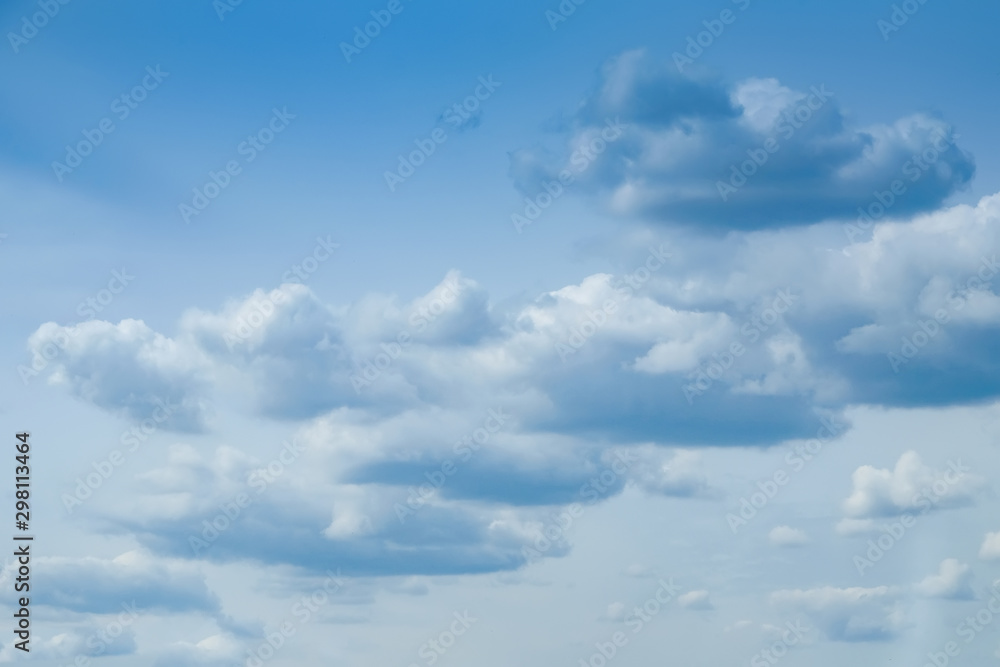 Blue sky with big beautiful white clouds. Beautiful background Blue sky with big beautiful white clouds. Beautiful background