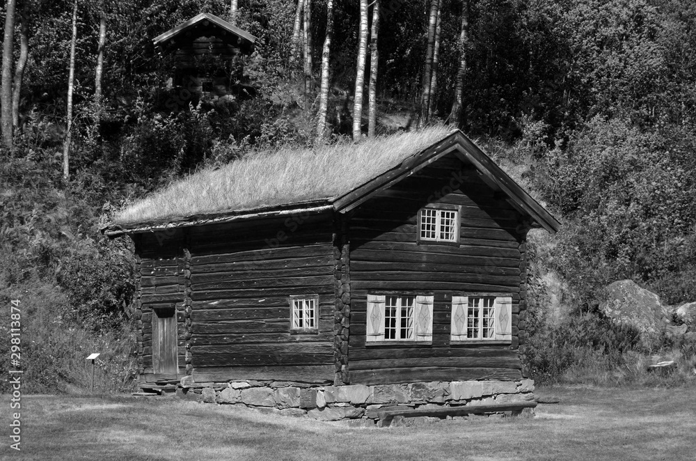 Norwegian Folk Architecture. In retro stile Norwegian Folk Architecture. In retro stile