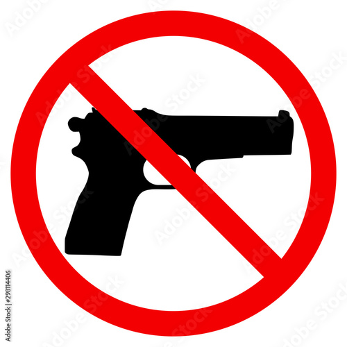 Gun Prohibition sign vector illustration