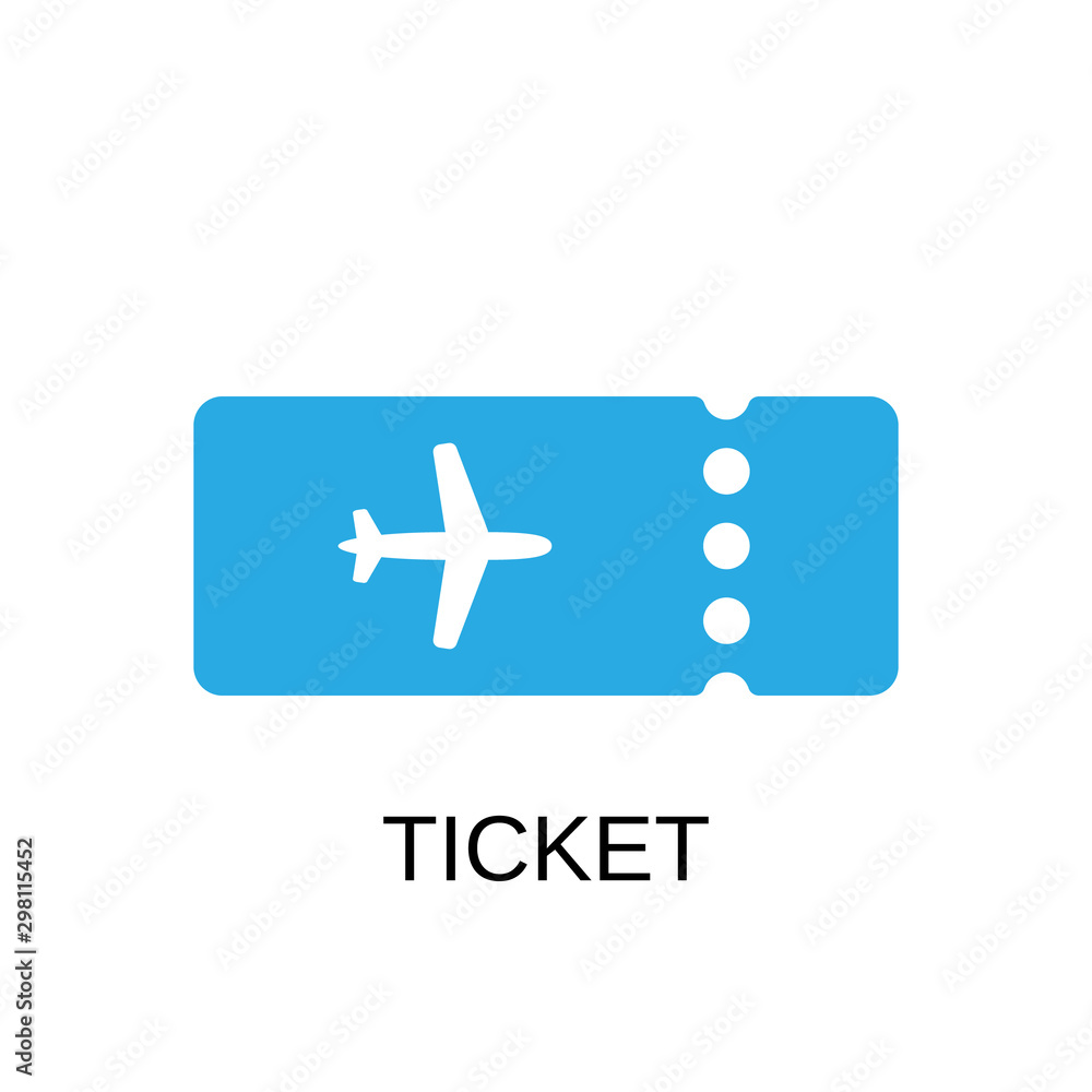 Flight ticket icon. Flight ticket symbol design. Stock - Vector illustration can be used for web.