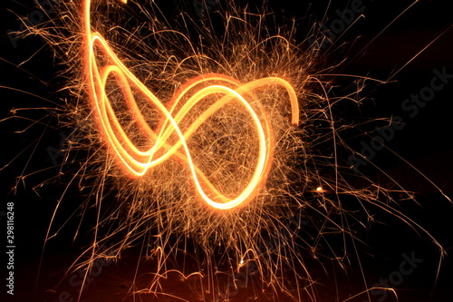 Sparkler Pattern in Diwali Festival India