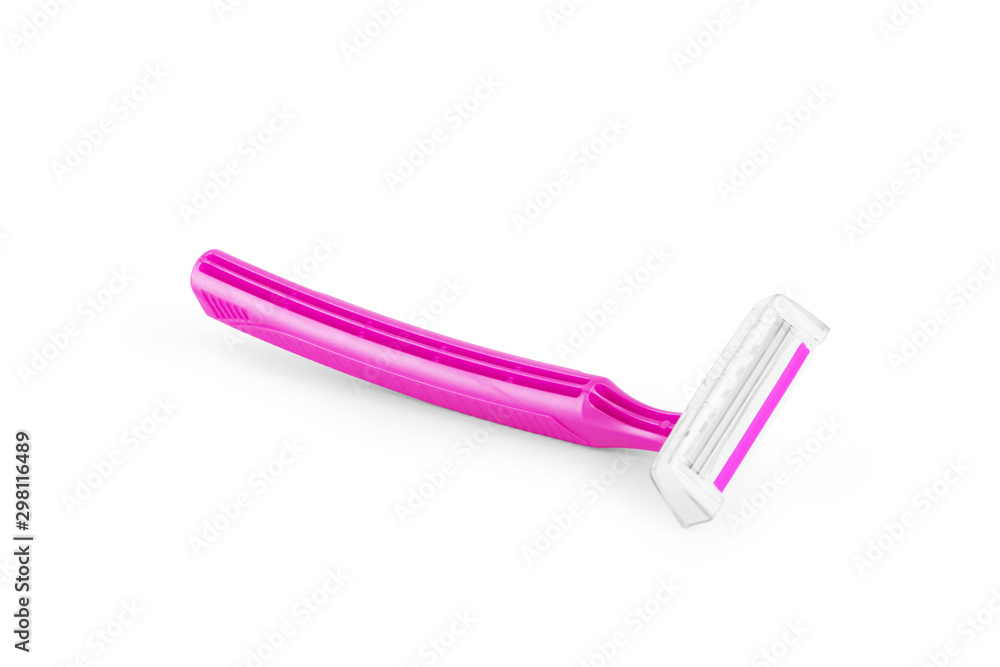 New disposable razor blade, on white background, isolated New disposable razor blade, on white background, isolated