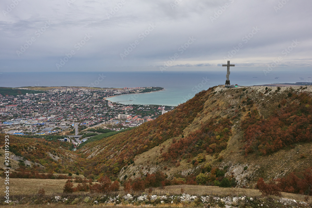 Gelendzhik city from a height of mountains