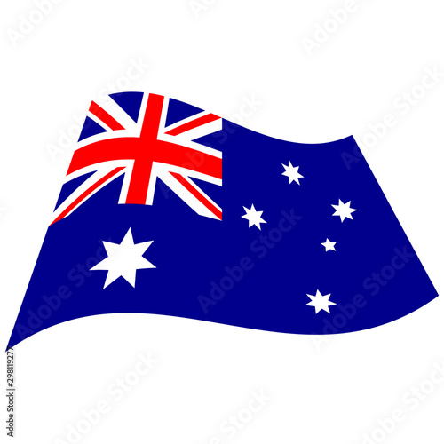 Commonwealth of Australia. National flag, icon. Vector illustration on white background.