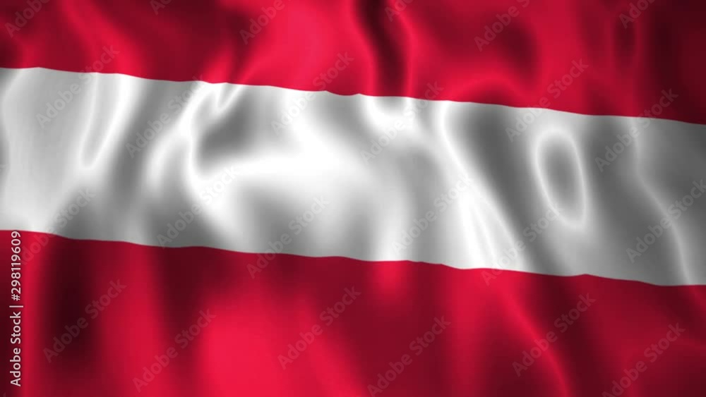 Full HD animation waving International flag Austria.