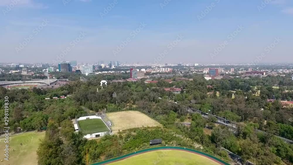 Aerial view of UNAM campus in Mexico City Aerial view of UNAM campus in Mexico City