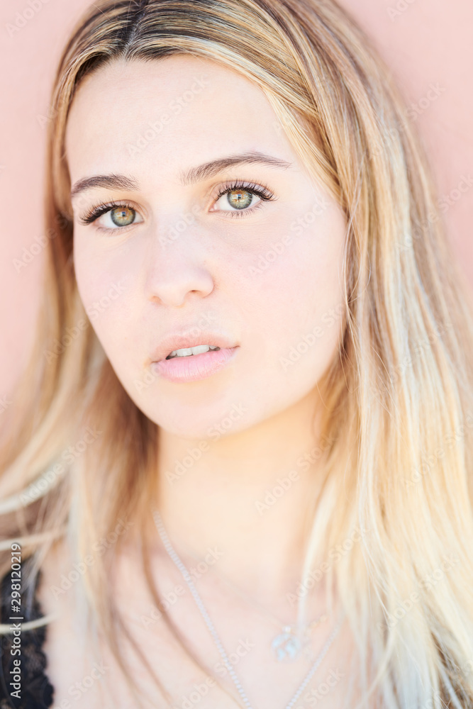Beautiful young blonde looking at camera Beautiful young blonde looking at camera