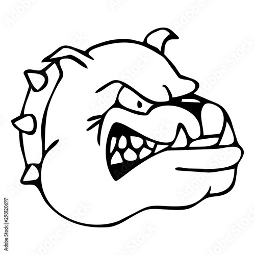 Dog Line Art. Vector Illustration