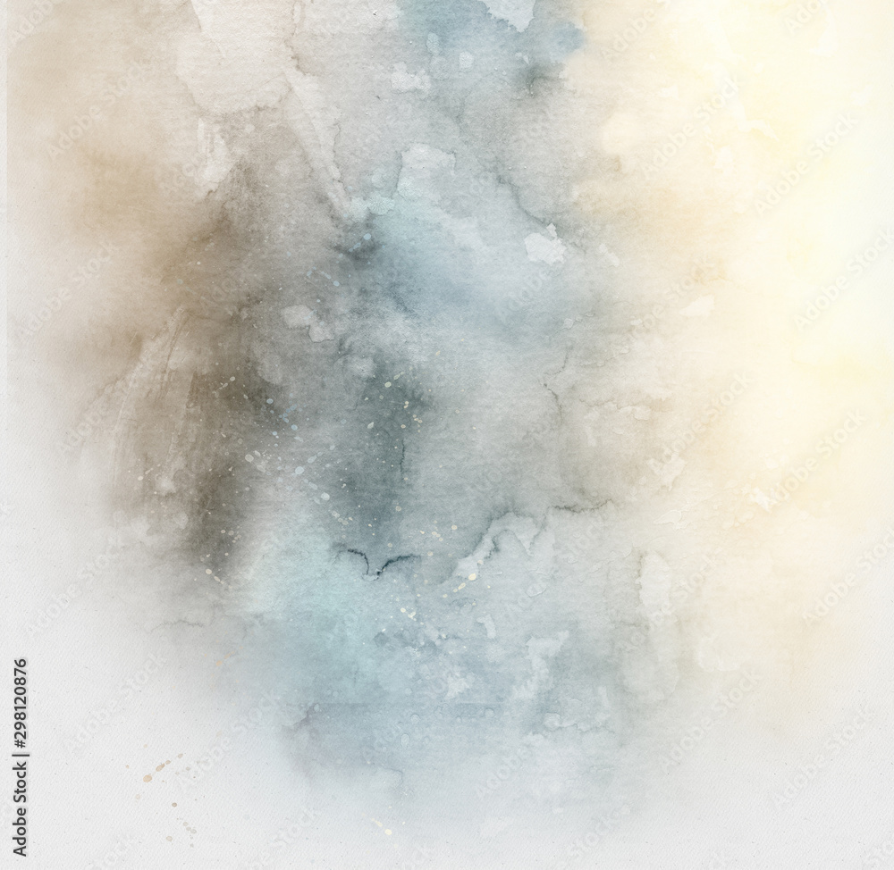 Abstract beach ocean watercolor for background. Creative abstract painted background, wallpaper, texture.