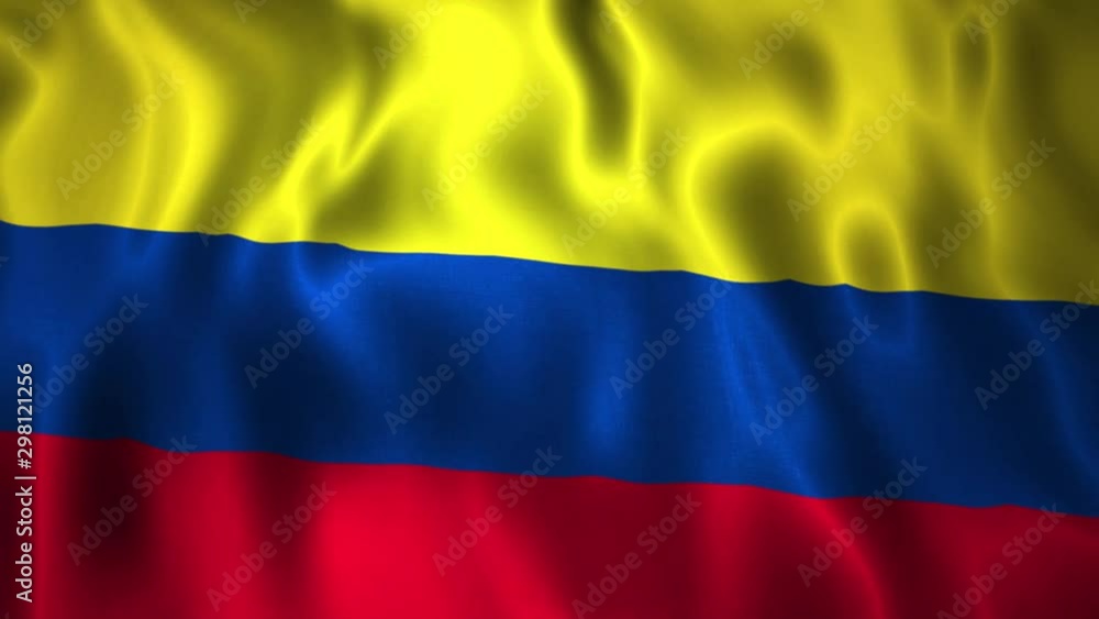 Full HD animation waving International flag Colombia. Full HD animation waving International flag Colombia.