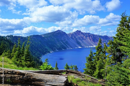 Deep Blue Lake in Crater Lake National Park Oregon USA