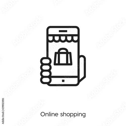 online shopping icon vector