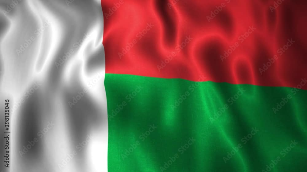 Full HD animation waving International flag Madagascar. Full HD animation waving International flag Madagascar.
