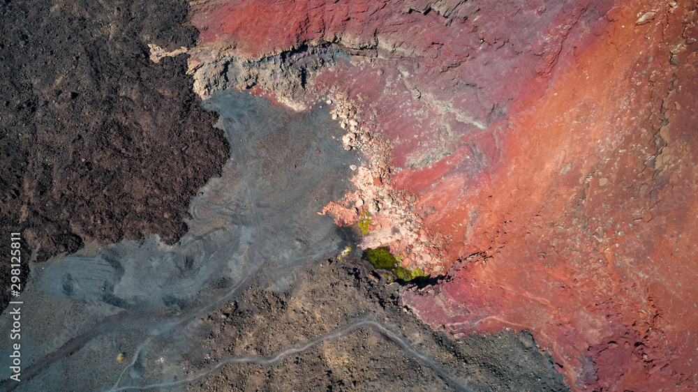 Aerial view of a volcano Aerial view of a volcano