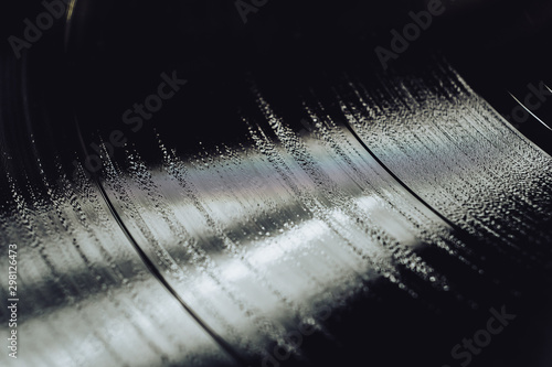 Close up of a vinyl disc photo