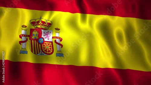 Wallpaper Mural Full HD animation waving International flag Spain. Torontodigital.ca