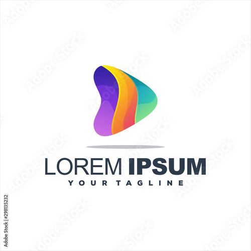 Free Download awesome play gradient logo design - GFXLoad