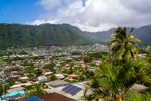 Foto View of Manoa Valley homes on Oahu Hawaii