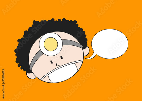 Cartoon Doctor - with Speech Bubble