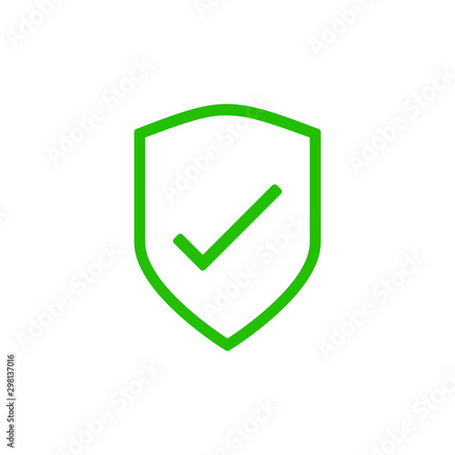 Free Download Shield with check mark icon on white background. Vector illustration - GFXLoad