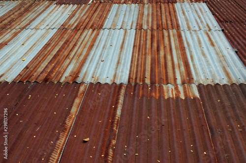 Rusty zinc roofing sheets as a background