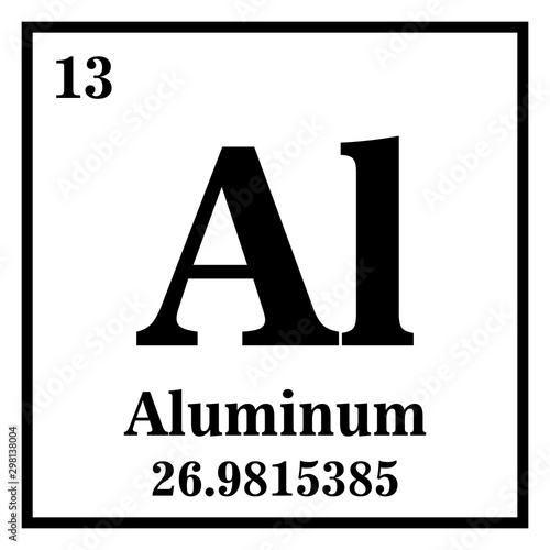 Aluminum Periodic Table of the Elements Vector illustration eps 10