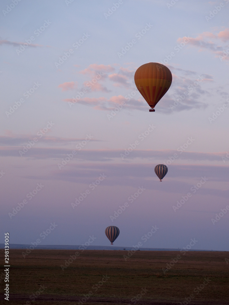 Fototapeta premium Hot air balloons, Masai Mara