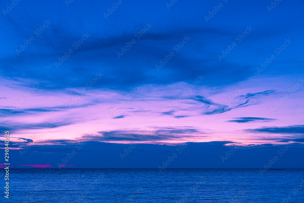 Sunset and sea.