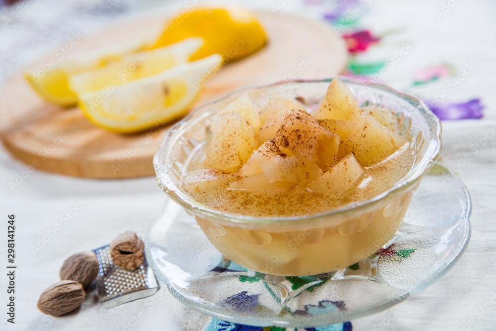 dessert - fresh homemade apple compote dessert - fresh homemade apple compote