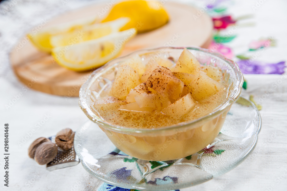 dessert - fresh homemade apple compote dessert - fresh homemade apple compote