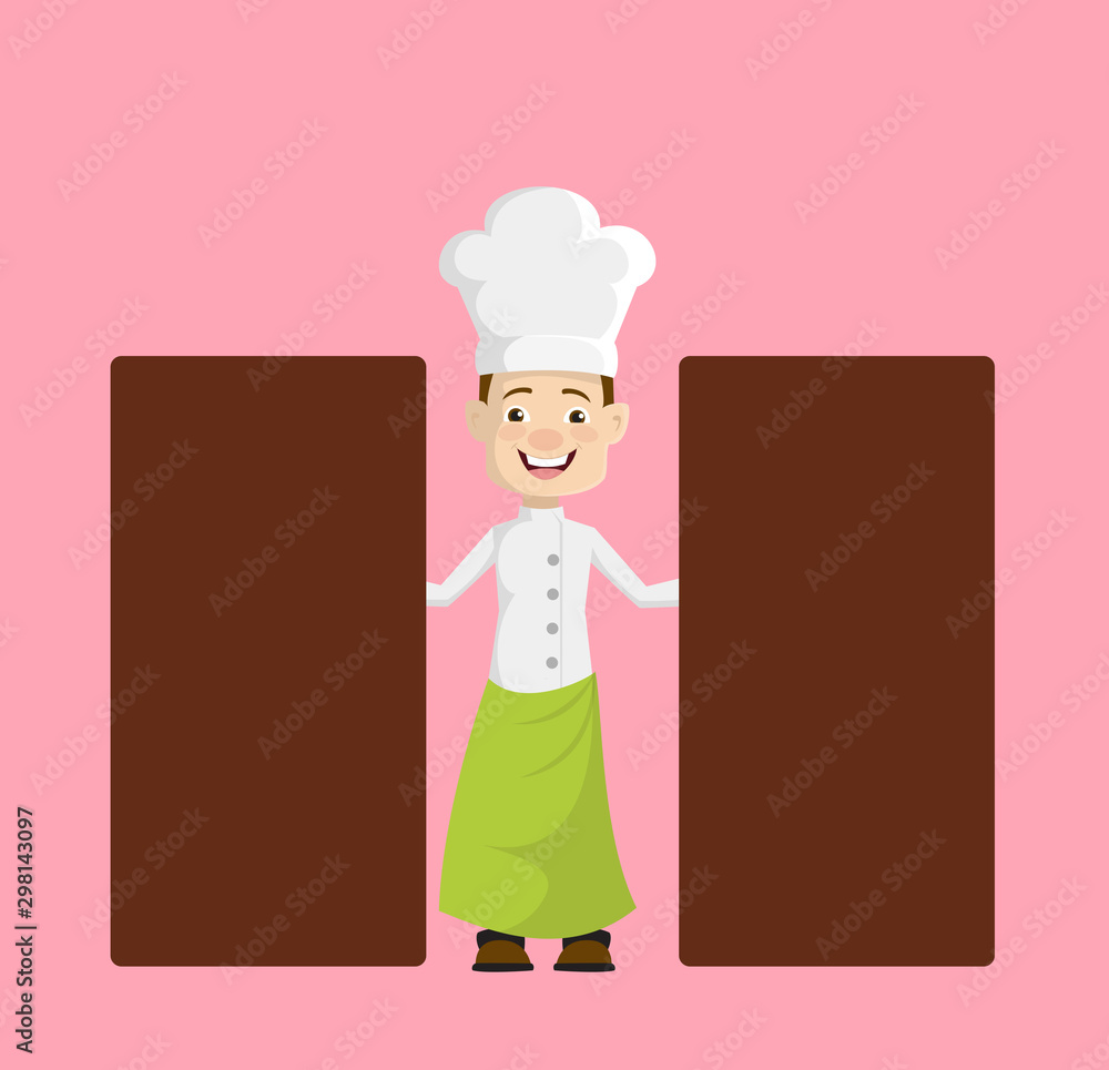 Chef - Standing with Two Boards Chef - Standing with Two Boards