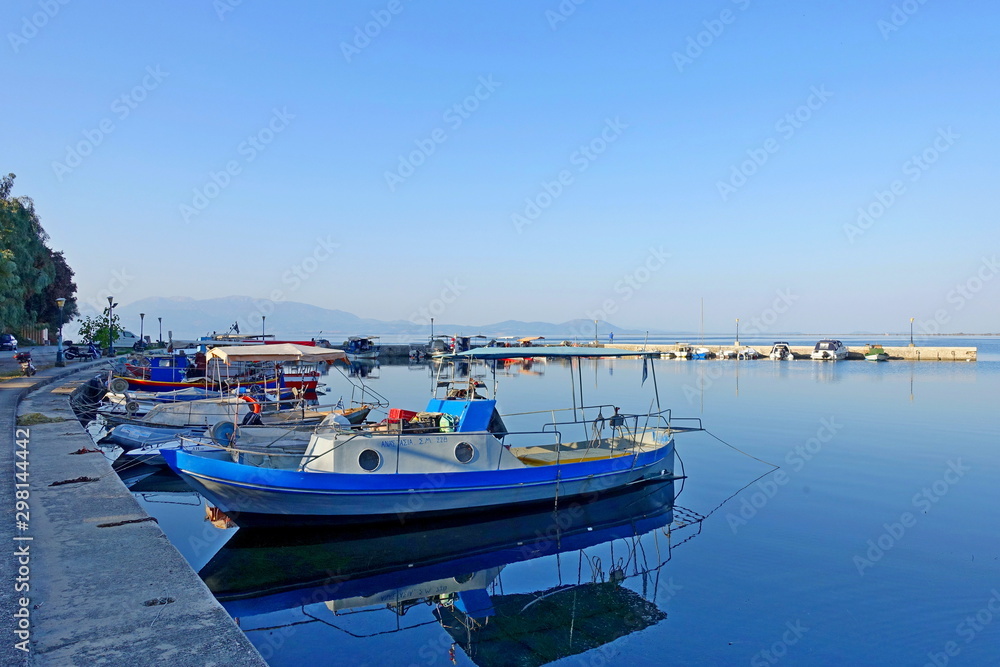 Early morning on the shores of the Greek Amvraki or Arti Gulf of the Ionian Sea