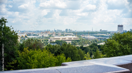 Observation deck "Sparrow Hills",City aerial view.